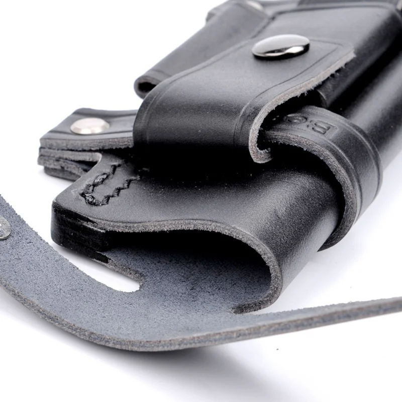 Funda táctica recta de cuero de supervivencia hecha por el hombre, funda para cuchillo fijo Molle - imagen 5