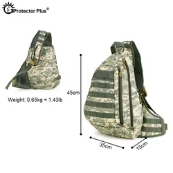 Mochila táctica PLUS de pecho impermeable para portátil 14