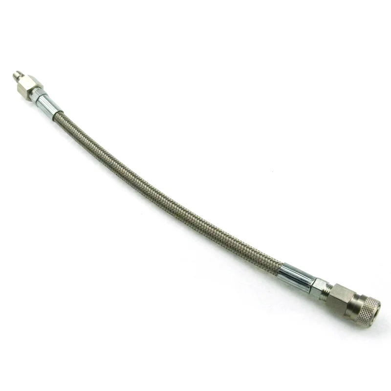 Extensión de manguera de látigo de manguera de carga trenzada inoxidable con desconexión rápida (10, 24 , 36 , 50 pulgadas) para herramienta de aire - imagen 2