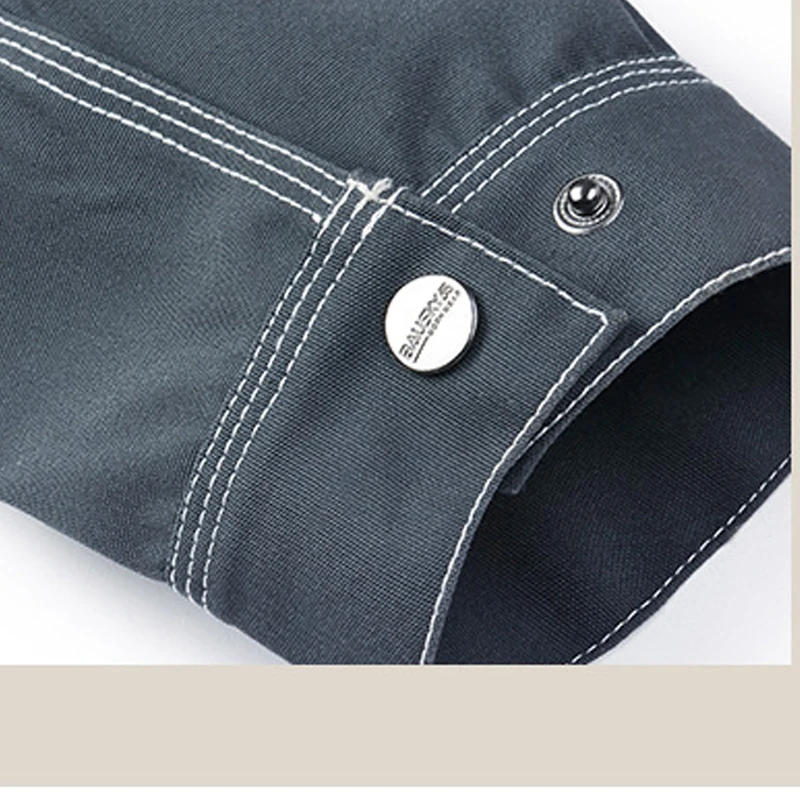 Chaqueta de trabajo de alta calidad con múltiples bolsillos, uniformes de ropa de trabajo de manga larga, chaquetas de trabajo de construcción mecánica masculina 2024 - imagen 5