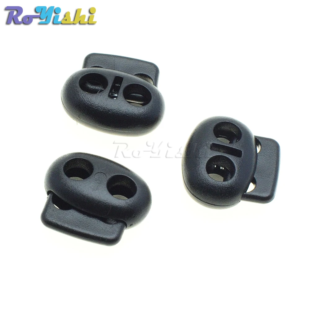 1000 unids/paquete de tope de bloqueo de cable de plástico Clip de palanca negro 16mm * 18mm * 5mm - imagen 3