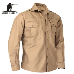MEGE Camisa táctica manga larga – Camuflaje militar Ripstop