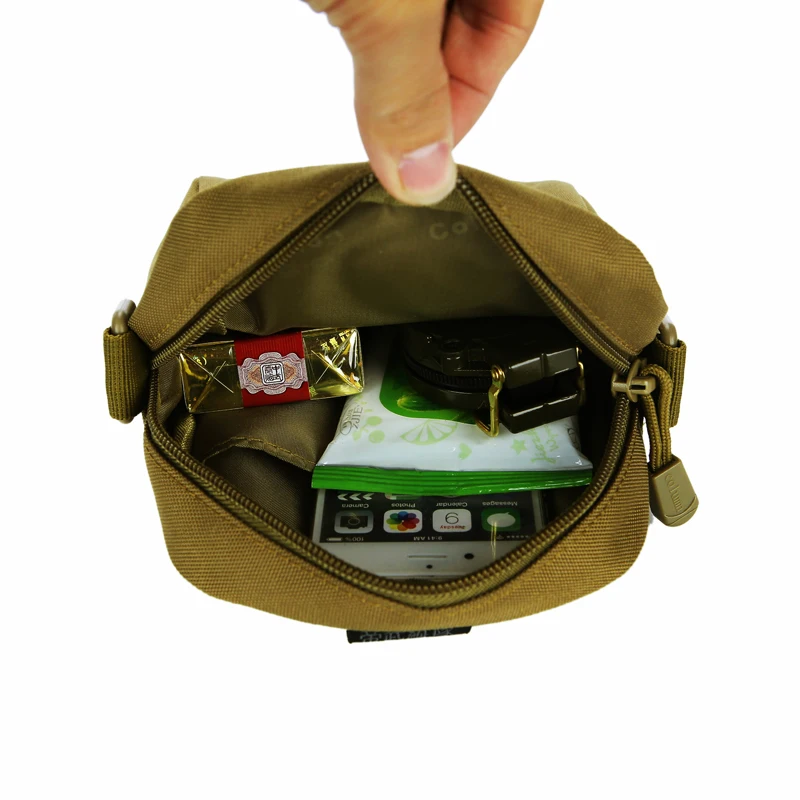 Mini bandolera táctica militar para exteriores, bolsa de hombro deportiva para teléfono móvil, impermeable, de camuflaje, para colgar en la cintura - imagen 5