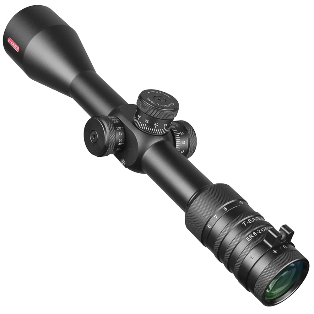 T-eagle-mira telescópica SFFLE 6-24x50 para Rifle de caza, visor óptico de nivel, enfoque lateral, miras de francotirador de largo alcance - imagen 2
