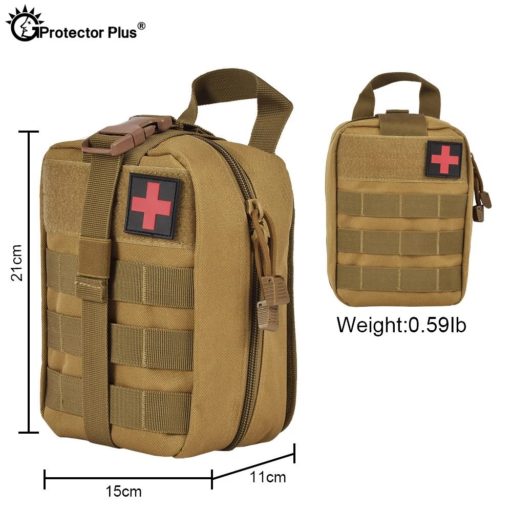 PROTECTOR PLUS-bolsa médica táctica para acampar, bolsa de utilidad de emergencia, de nailon, multifunción, para tratamiento de primeros auxilios, Militar - imagen 3