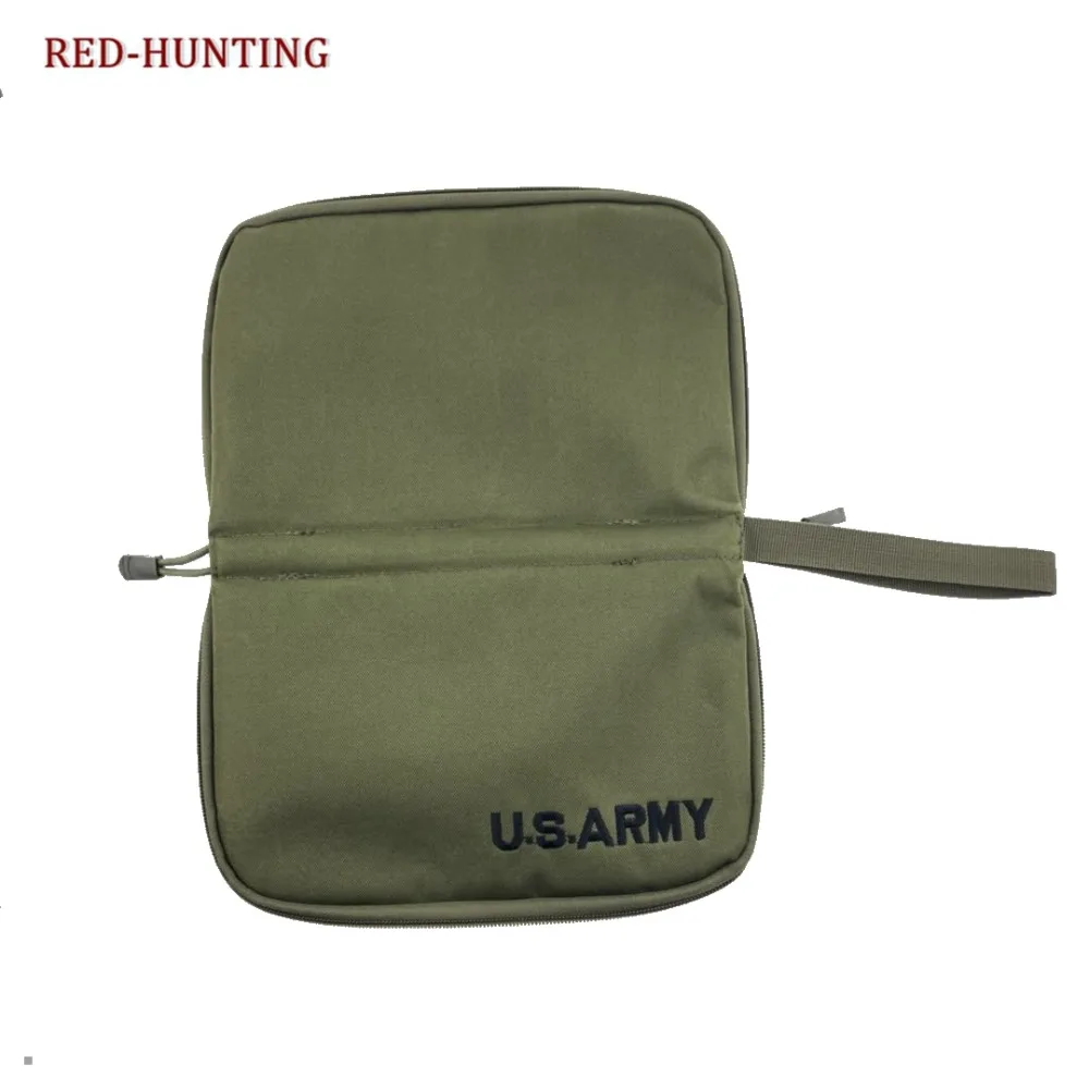 Bolsa de pistola táctica de 5 colores, funda de transporte de protección para pistola, soporte para revistas, acolchado suave, portador de pistola individual, OD verde - imagen 5