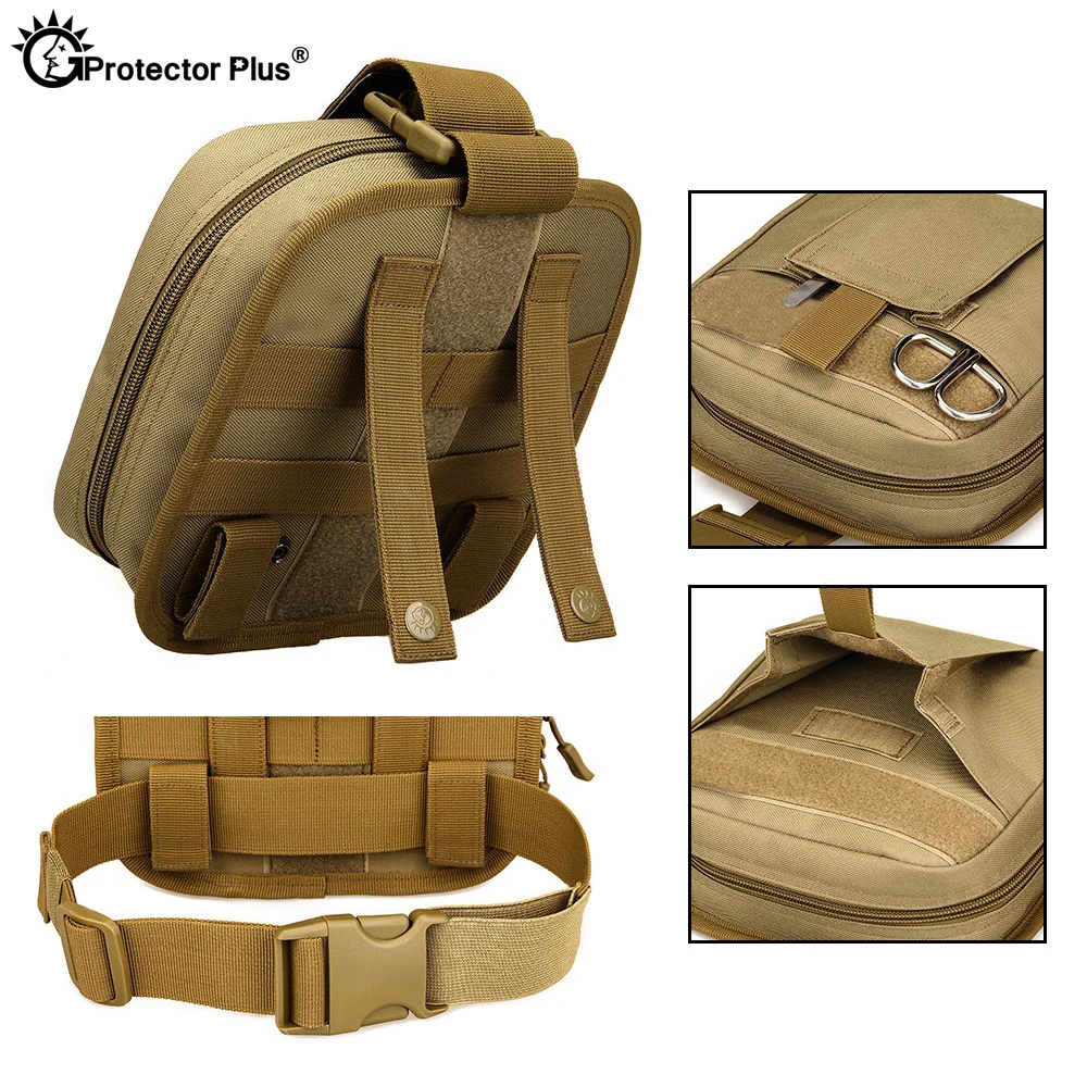 Bolsa de pierna táctica West, sistema MOLLE, conjunto de primeros auxilios, almacenamiento - imagen 5