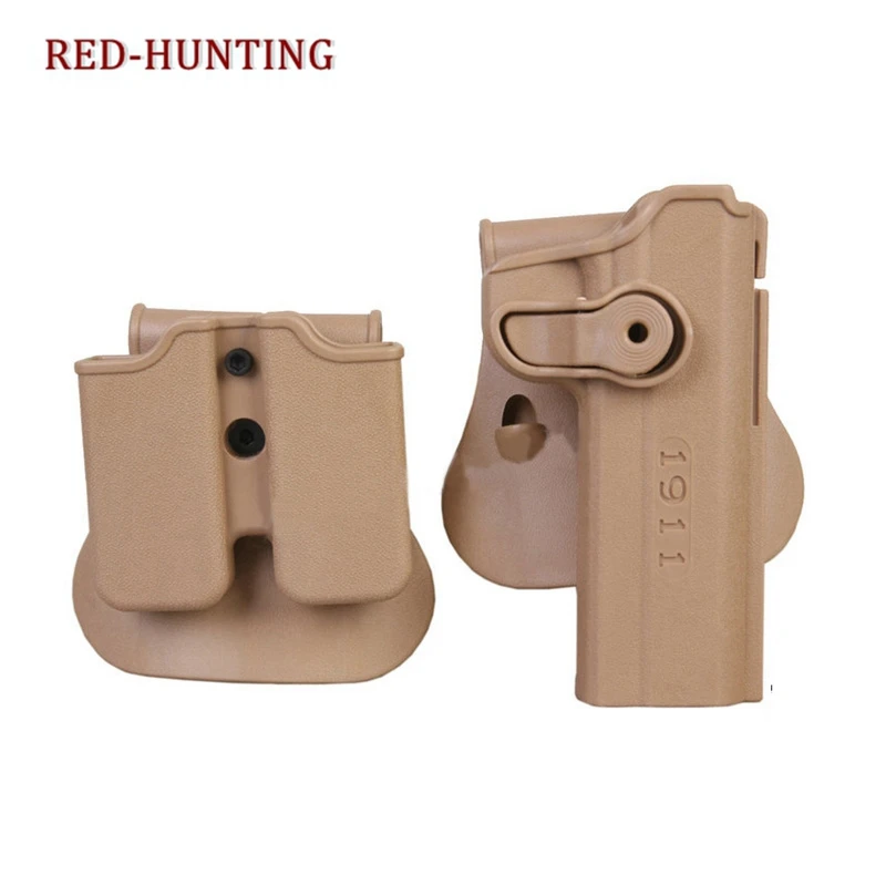IMI Gun Holster Colt 1911 Magazine Pouch Double Mag Holster Case Tactical Gun Holster for 1911 - imagen 5