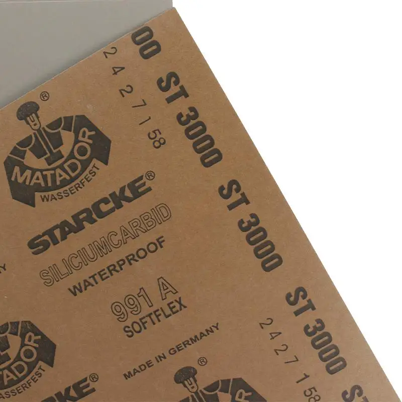 STARCKE-papel de lija húmedo y seco, 100 de grano, abrasivo, impermeable, paquete de 3000 hojas - imagen 3