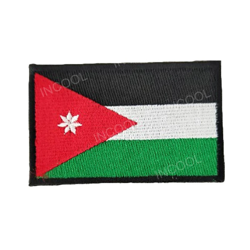 Parche bordado con la bandera de Albania, Jordan, Líbano, Mongolia, Senegal, emblema, apliques, insignias bordadas - imagen 2