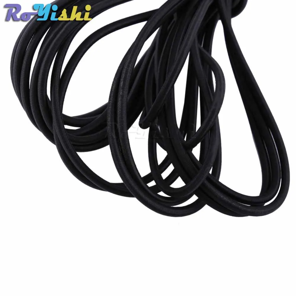 Cuerda elástica fuerte de 2,5-8,0 MM, banda de goma negra de alta calidad, artesanía de costura para prendas, suministros de accesorios DIY - imagen 4