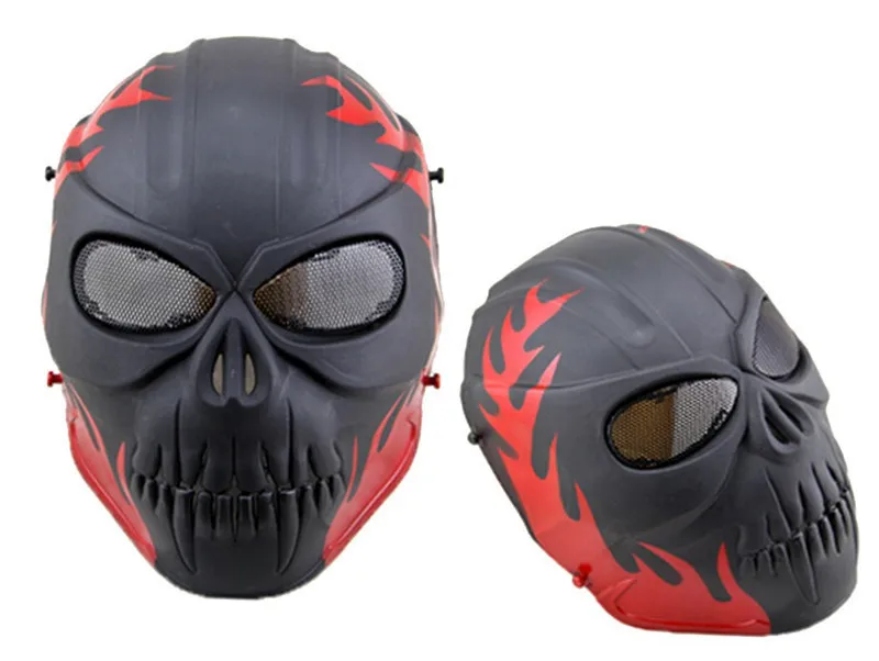 ZJZ02 máscara protectora de cara completa, máscara de calavera táctica, Kimen Ghost, CS Wargame, Airsoft, Paintball, caza, fiesta de Halloween - imagen 2