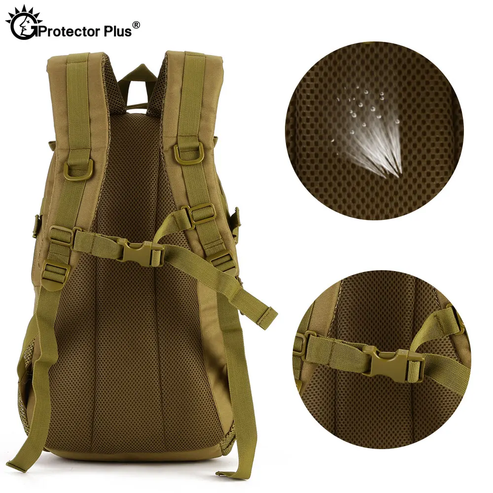 Mochila táctica PROTECTOR PLUS de 25L, mochila de camuflaje para campo, para acampar al aire libre, pesca, bolsa de viaje deportiva impermeable de nailon 900D - imagen 3