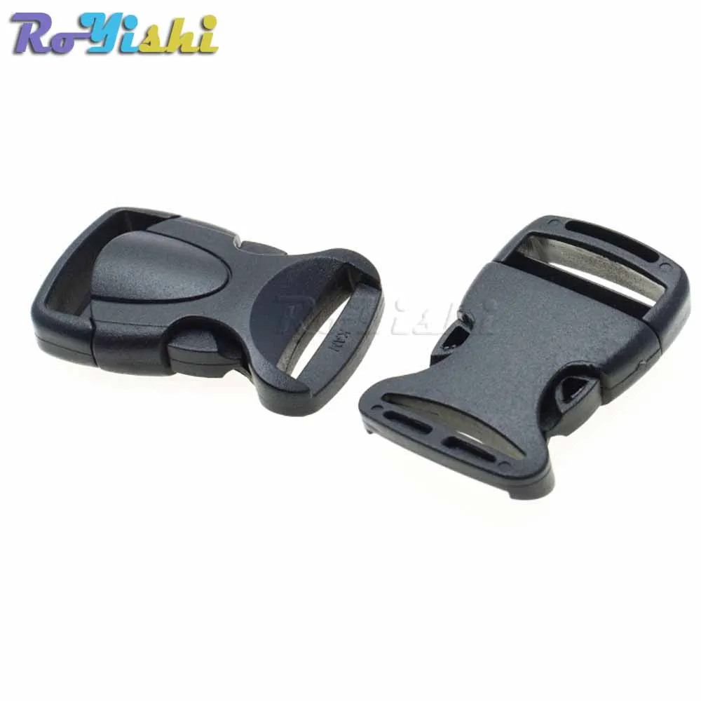 Hebillas de plástico para pulsera Paracord, 100 unids/paquete de 3/4 "(20mm), hebillas de Liberación lateral, accesorios para bolsas y estuches, color negro - imagen 5