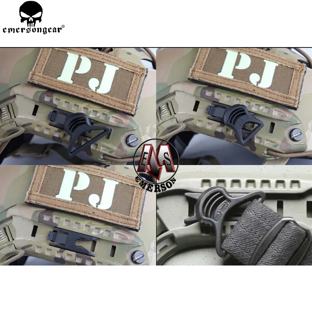 EMERSONGEAR-Pinzas giratorias para casco, accesorios de casco, adaptador rápido, Airsoft, Paintball, EM8620, color negro - imagen 3