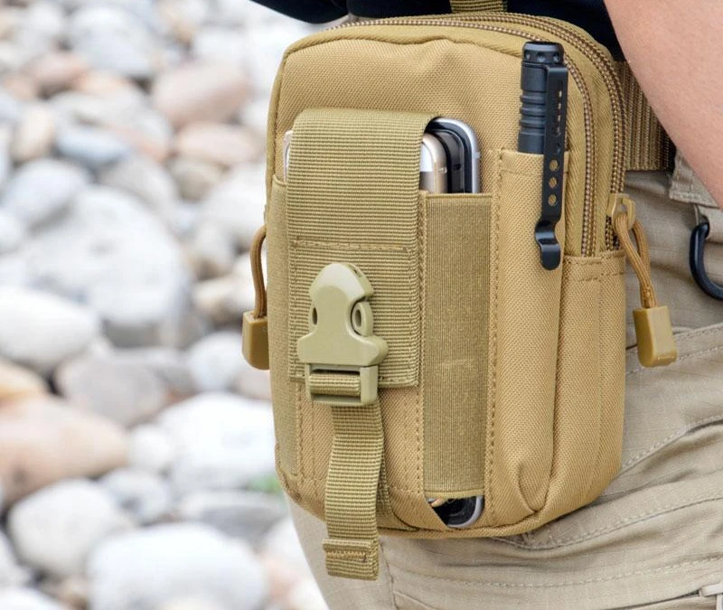 Tactical EDC Fanny Pack Men's Bum Running Belt Bag Phone Case for Iphone 6 Plus SAMSUNG Note Sport Pocket Waist Suitcases W09