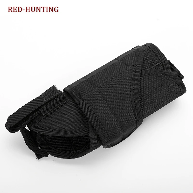 Pistolera táctica de cintura ajustable, bolsa de nailon, color negro, caqui, verde, Molle - imagen 5