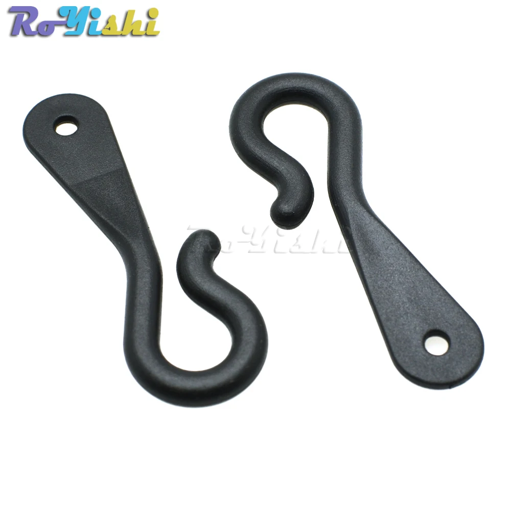 Colgador de plástico negro de 46,7x16,5mm, gancho para accesorios textiles de ropa - imagen 5