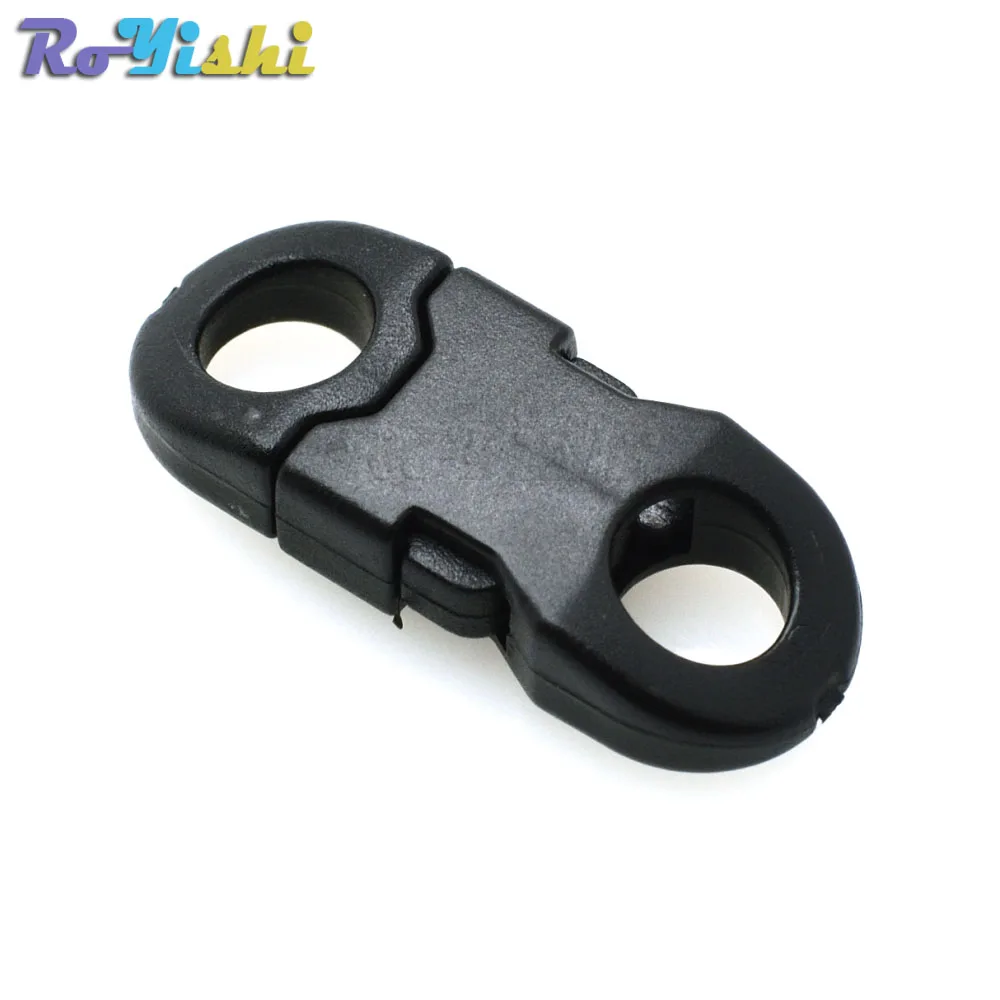 Broche de seguridad de plástico para collar, pulsera de Paracord, hebilla de Liberación lateral recta, 200 unids/paquete, 5,5mm - imagen 3
