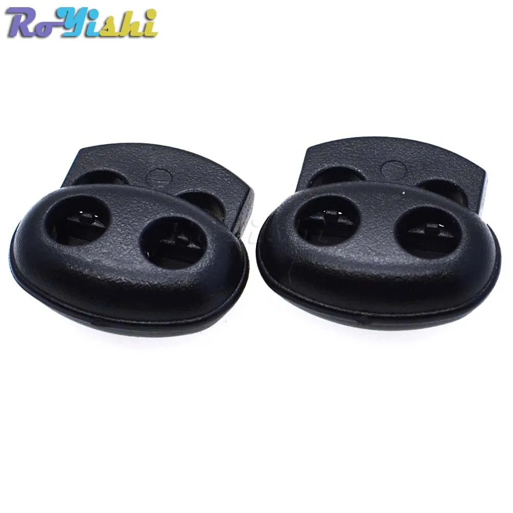 25 unids/paquete de tope de bloqueo de cable de plástico Clip de palanca negro 17,5mm * 19mm * 5,6mm - imagen 5