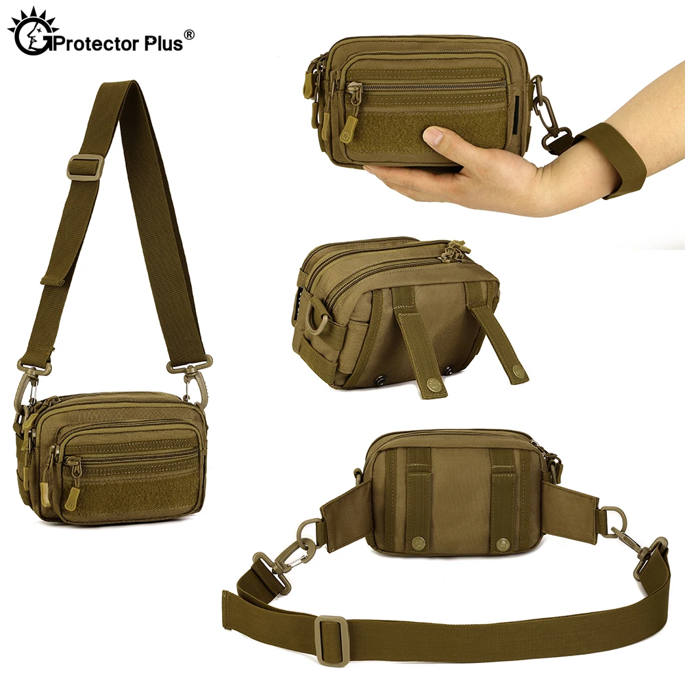 Bolso de mano multiusos para hombre, bolsa de mensajero táctica Molle, impermeable, militar, Camuflaje, escalada, viaje, deportes - imagen 5
