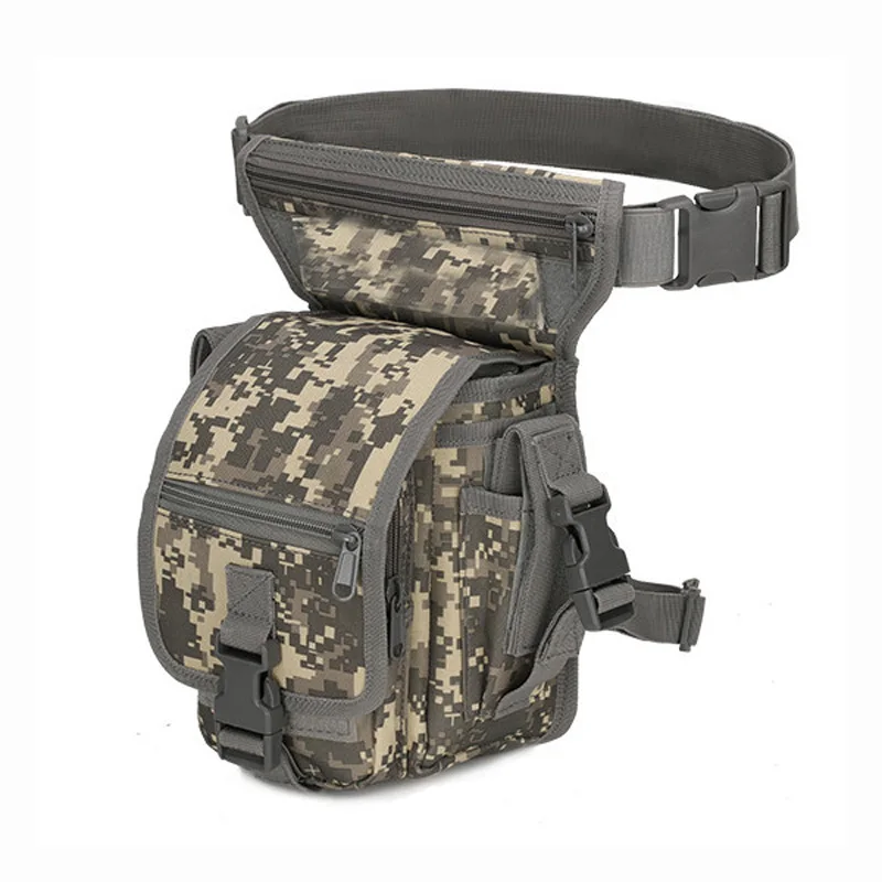 Bolsa táctica de pierna caída para hombre, riñonera de cintura para muslo, accesorios de caza, bolsa Molle para senderismo, Camping, ciclismo - imagen 3