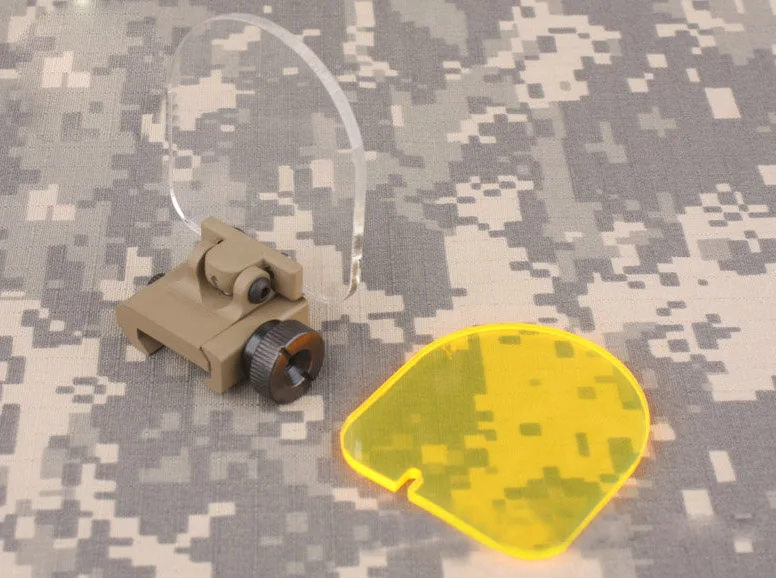 Mira telescópica de punto rojo, Visor transparente a prueba de balas, Protector de lente plegable para caza al aire libre, 20mm, montaje QD, Airsoft, nuevo - imagen 3