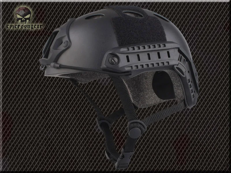Emerson-Casco Airsoft de salto rápido, protección Pararescue EM8811, color negro, versión económica, 2017