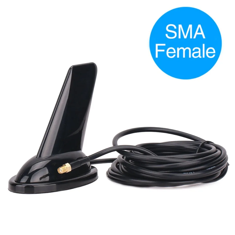 ABBREE SMA-antena de doble banda con forma de aleta de tiburón hembra VHF UHF para Baofeng UV-5R UV-5RH UV-21 PRO UV-32 Quansheng TK11 K6 Walkie Talkie - imagen 2