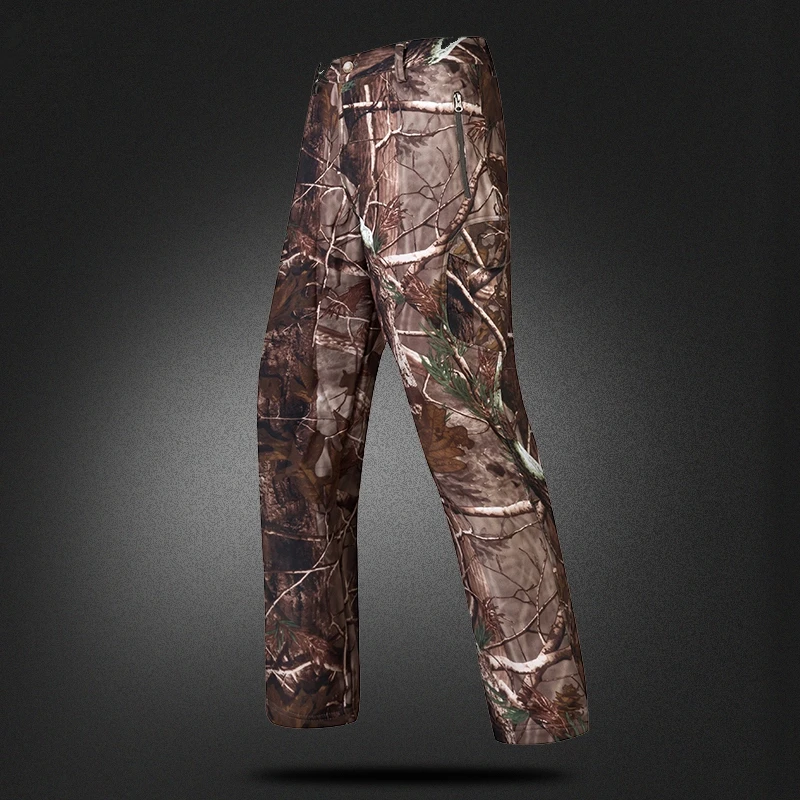 Pantalones impermeables cálidos de forro polar para hombre, pantalón largo de camuflaje táctico, térmico, transpirable, a prueba de viento, para exteriores - imagen 5