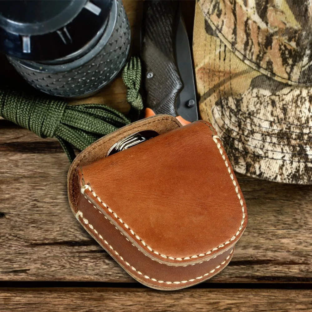 Kosibate-riñonera de cuero genuino para caza al aire libre, edición limitada, bolsa de pellets, bolsa de utilidad para tirachinas, bola de acero - imagen 3