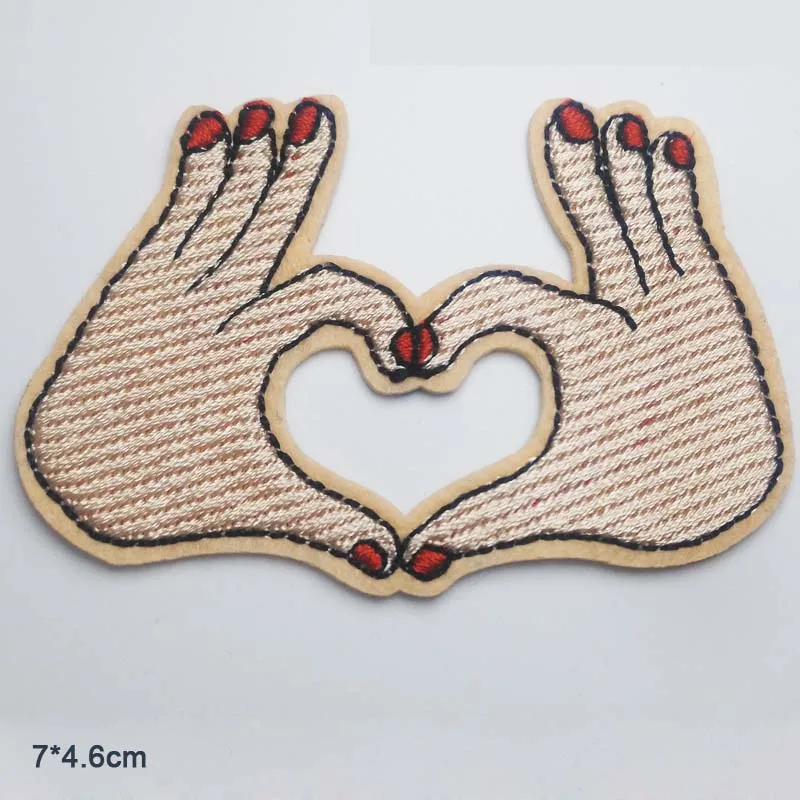 Parche de ropa Punk bordado con dedos hermosos para ropa, aplique con motivo de parche para planchar - imagen 4