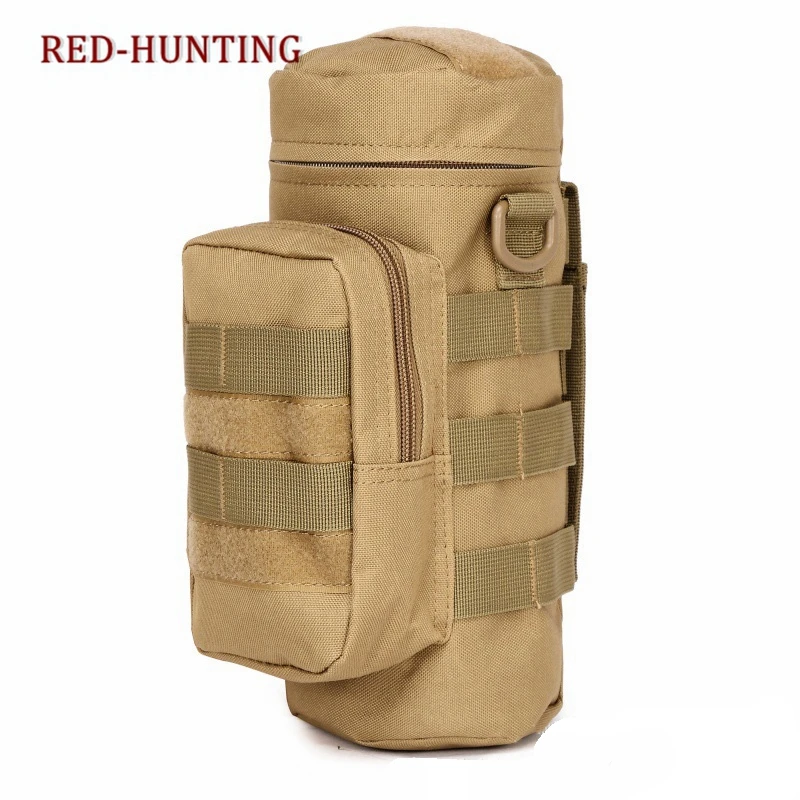 Bolsa táctica Molle con cremallera para botella de agua, bolsa pequeña de nailon impermeable para viaje al aire libre y Deportes - imagen 4