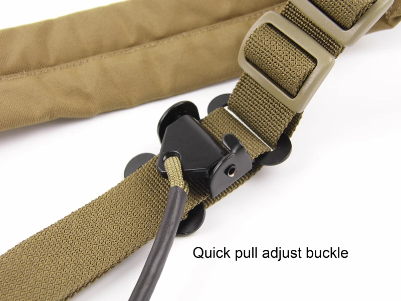 Eslinga táctica MK2 acolchada para Rifle, correa de caza de 2 puntos, Honda marrón de ajuste rápido con Coyote (SKU051297) - imagen 4