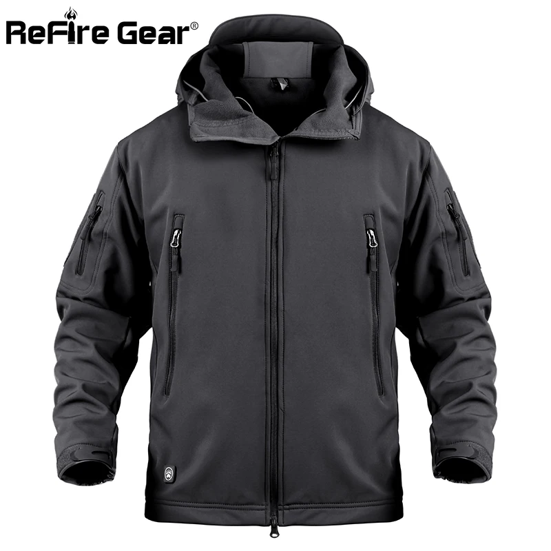 ReFire Gear-chaqueta táctica del ejército para hombre, abrigo de camuflaje militar, impermeable, Softshell, ropa de invierno - imagen 3