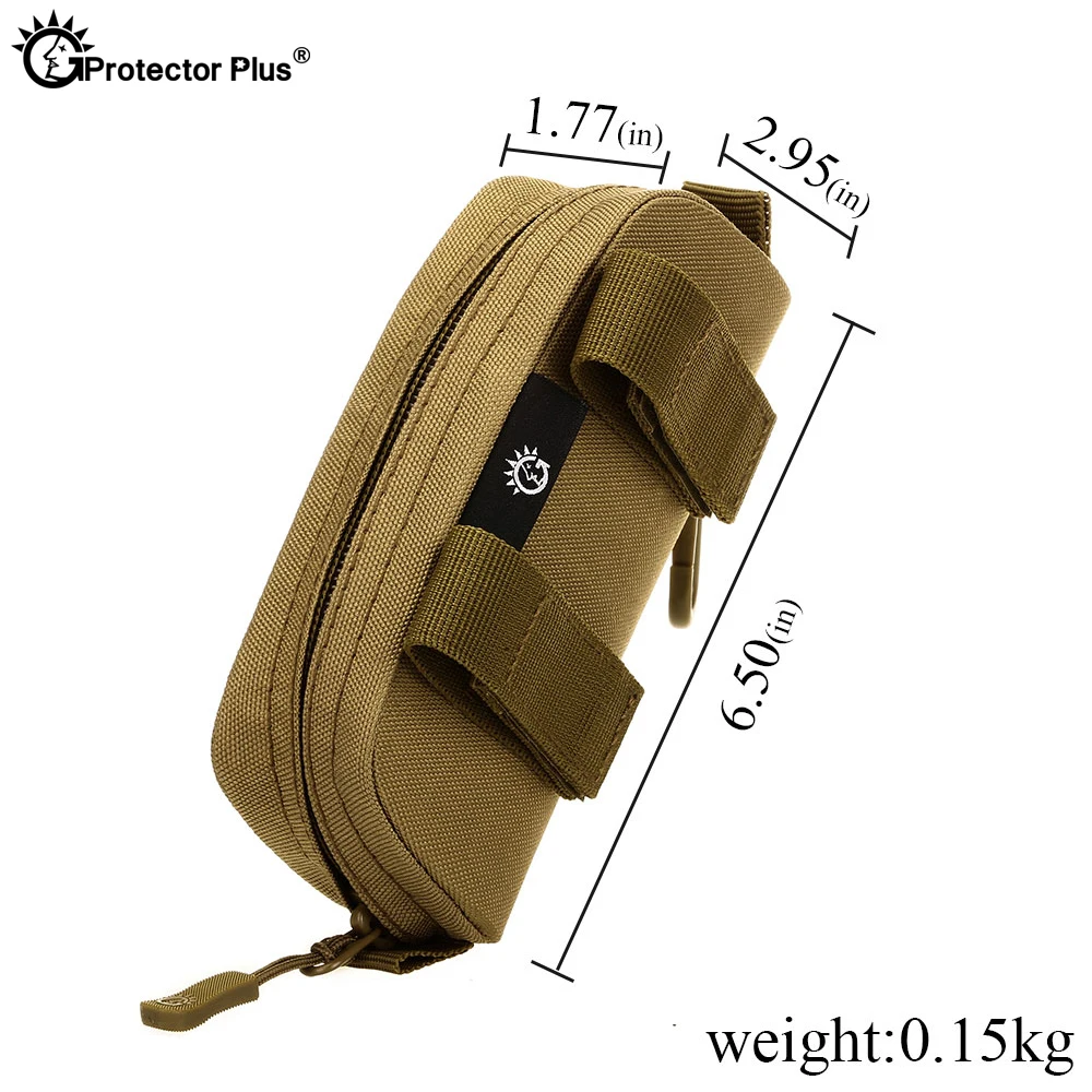 Bolsa protectora para gafas tácticas, estuche multifuncional de camuflaje para gafas, bolsa de embrague pequeña Molle para ciclismo al aire libre, impermeable - imagen 2