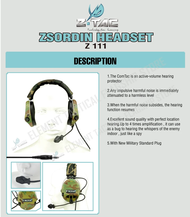 Auriculares Tácticos - Detalle de tejido