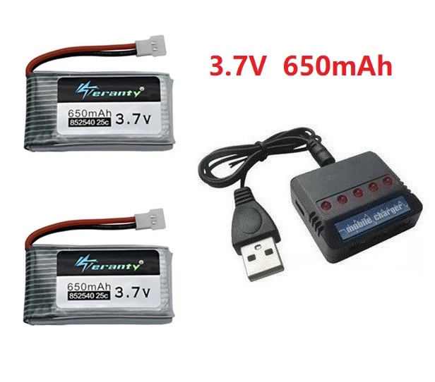 Teranty Power-batería li-po de 3,7 V y 650mAh, cargador recargable para SYMA X5C, X5C-1, X5, H5C, X5SW, 852540, 3,7 V, Lipo Drone - imagen 3