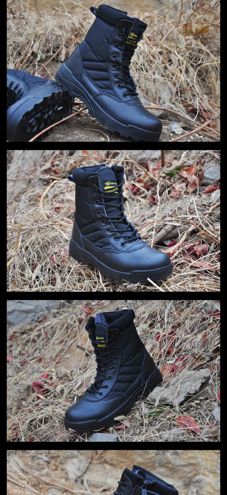 Botas tácticas con perfil robusto