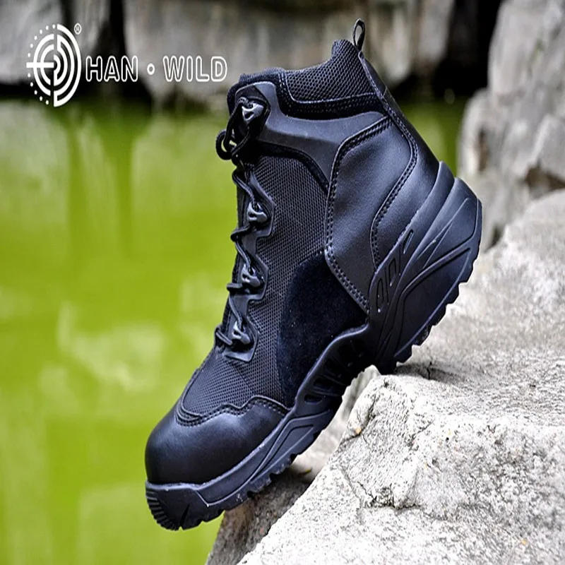 Botas de caza de juego de guerra táctico para hombre, zapatillas de cuero, impermeables, transpirables, para deportes al aire libre, Camping y senderismo - imagen 5