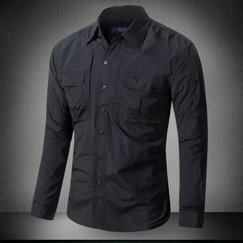 Camisa táctica urbana OD, camisa informal de secado rápido, ropa transpirable informal, ropa militar de EE. UU. - imagen 4
