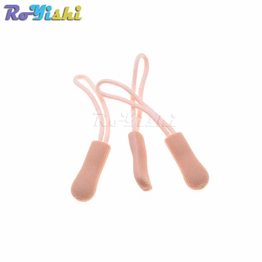 Correa de plástico para cremallera, cordón negro para accesorios de ropa, color rosa claro, 100 unids/paquete - imagen 3