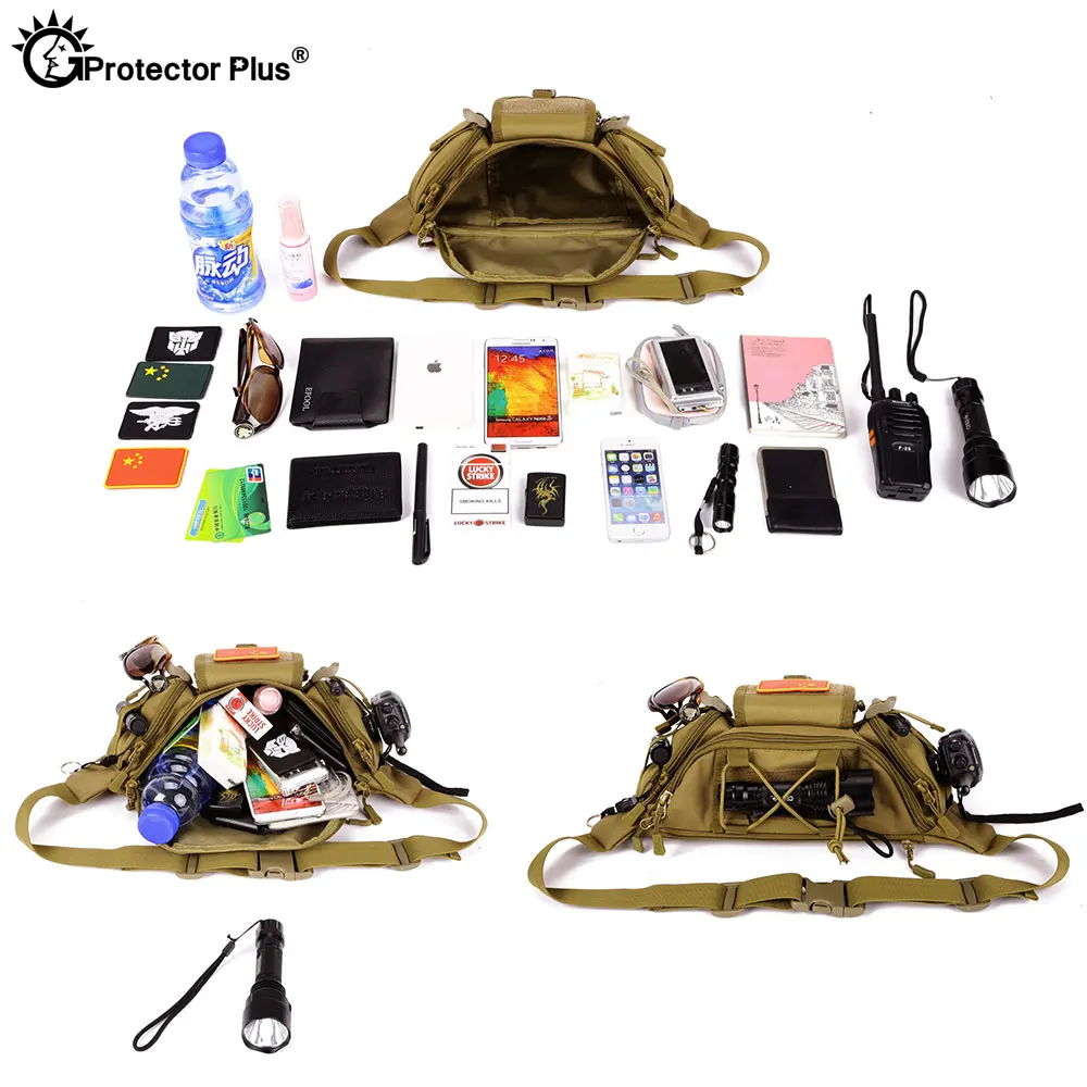Bolsa táctica de estilo militar para acampar, bolsa impermeable de camuflaje, para deportes al aire libre, pesca y ciclismo - imagen 4