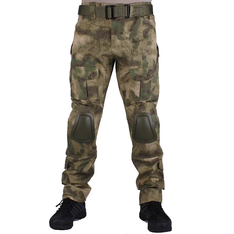 Pantalones de combate tácticos de camuflaje VULPO, pantalones AT-FG para hombre, pantalones tácticos con rodilleras extraíbles - imagen 2