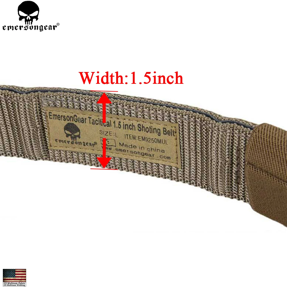 EMERSONGEAR-cinturón táctico para hombre, accesorio duro de 1,5 pulgadas para disparar, para caza de Airsoft civil, Camuflaje Multicam Emerson EM9250 - imagen 4