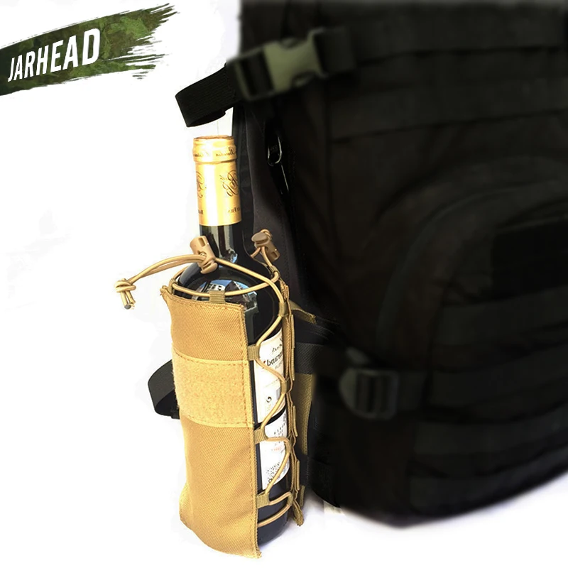 Bolsa de botella de agua Molle 600D para exteriores, bolsa de hervidor de engranajes tácticos para fanáticos del ejército, escalada, Camping, senderismo - imagen 2