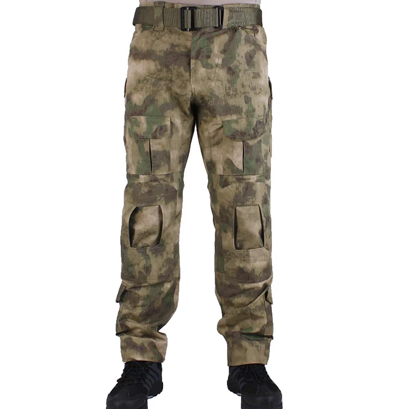 Pantalones de combate tácticos de camuflaje VULPO, pantalones AT-FG para hombre, pantalones tácticos con rodilleras extraíbles - imagen 3