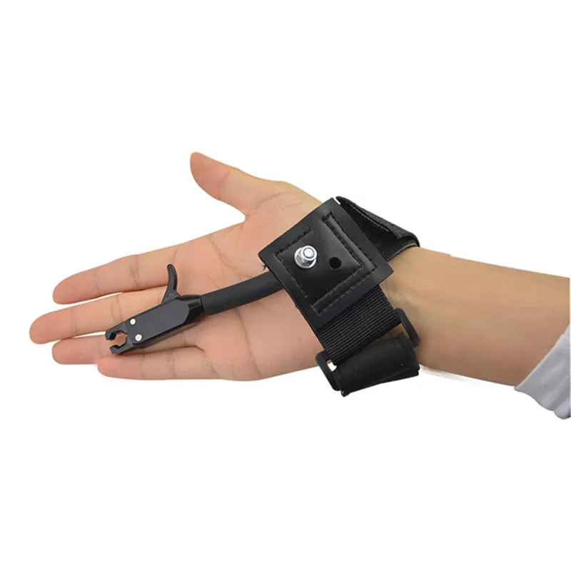 Correa de liberación de muñeca para tiro con arco, accesorios de liberación de pinza negra para caza, accesorio de tiro con arco, 1 ud. - imagen 4