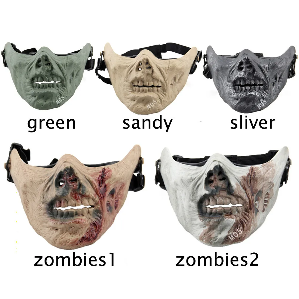 Mascarilla táctica militar de camuflaje para exteriores, máscara protectora de cara completa para caza, fiesta, Halloween, accesorios para Airsoft - imagen 4