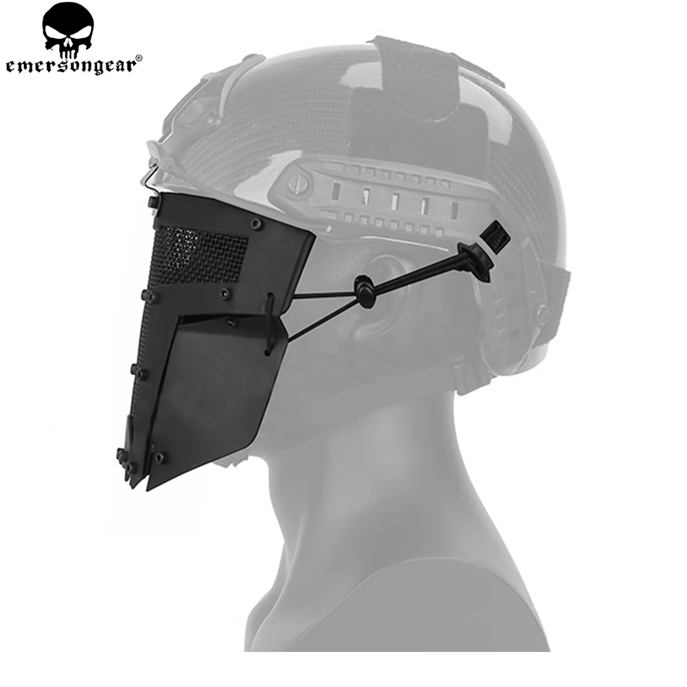 EMERSONGEAR-mascarilla táctica de hierro WARRIOR, malla protectora para exteriores, accesorios de Paintball Airsoft CS, malla de cara completa BD6649 - imagen 4